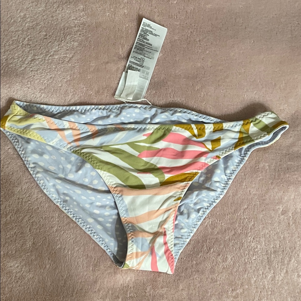 Reversible Colorful Striped Bikini Bottom